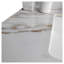 Comptoir de meuble-lavabo en pierre frittée 37 "avec lavabo encastré rectangulaire - comptoir en marbre blanc de Carrare, dosseret 4" et trous de robinet pré-percés