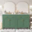 Ensemble de meuble-lavabo 60 po avec lavabos doubles (séparés), lavabos doubles en céramique (aucun miroir inclus)-124511573