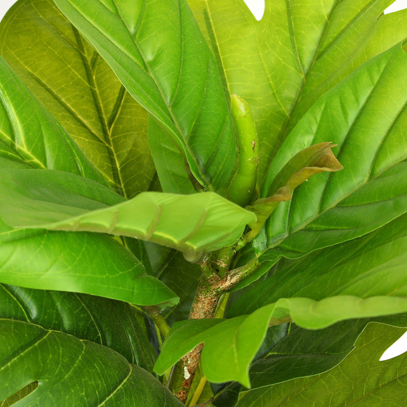 140cm Faux Fiddle Leaf Fig Tree in Stone Planter