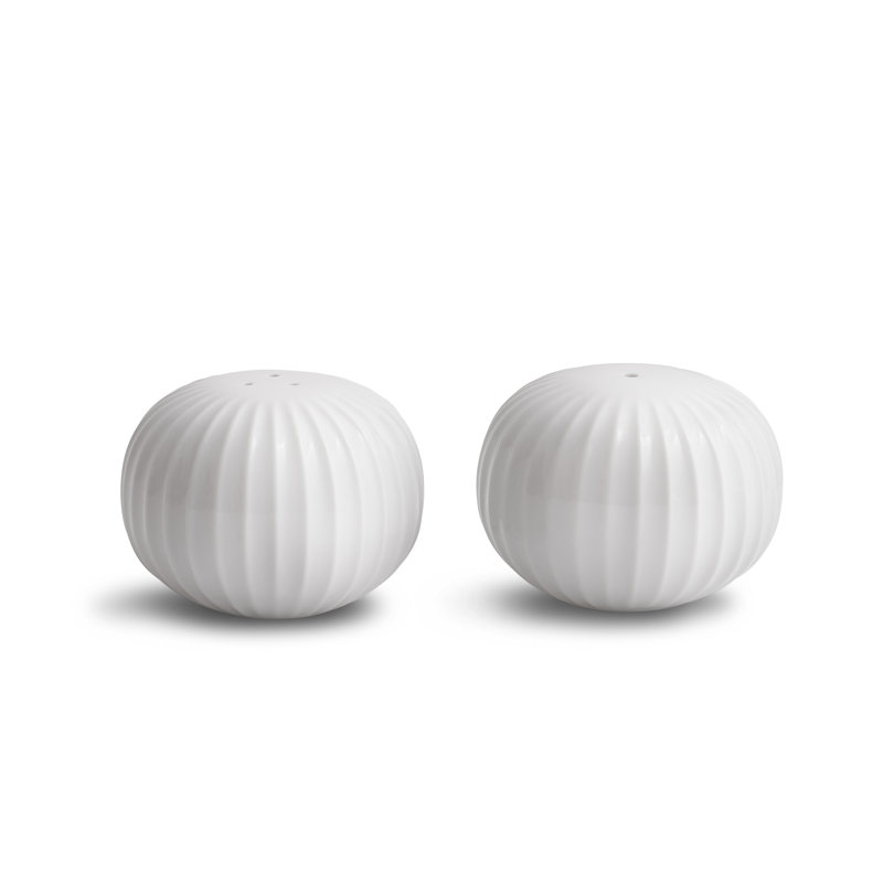 Hammershøi Salt and Pepper Set, White, H: 2"