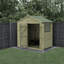 Beckwood 7 ft. 10 in. W x 7 ft. 6 in. D Solid Wood Apex Garden Shed