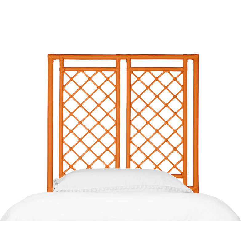 X And Diamond Headboard, Citrus Orange, Twin