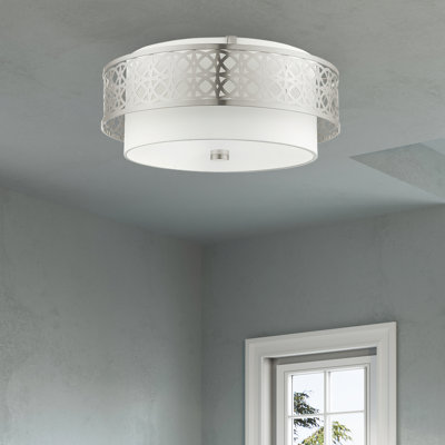 Eraman Linen Blend Flush Mount