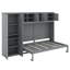 Grand lit escamotable avec armoires-397920233