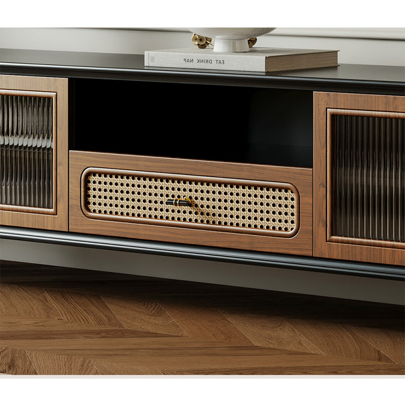 Meuble télé moderne de style rétro, 21.65"H x 78.74"L x 15.74"W