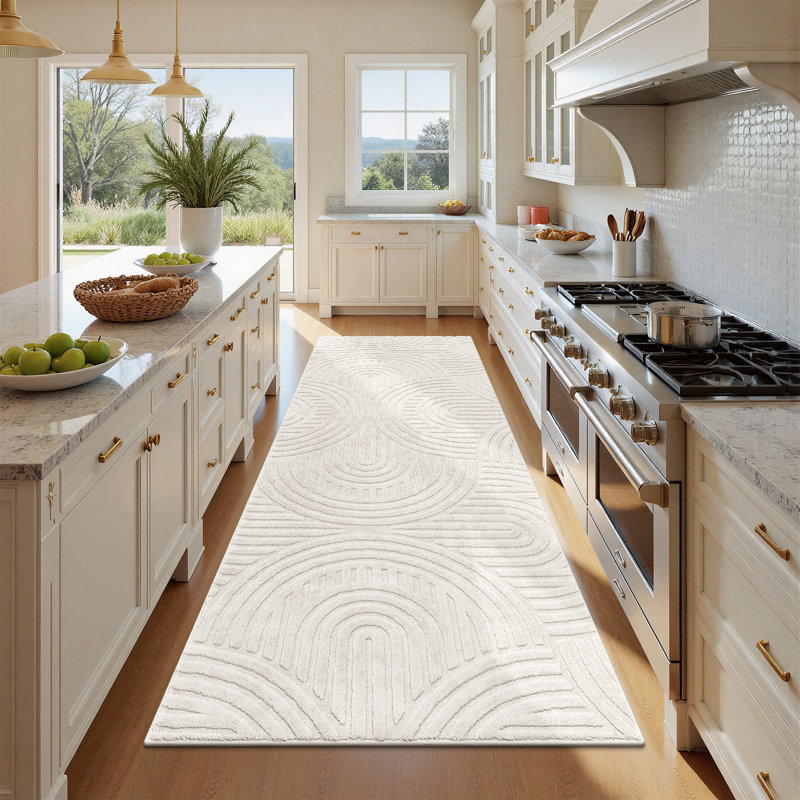 Machine Washable Non-Slip Oriental Area Rug, Runner 3' x 8'