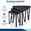 Ensemble de 3 tables basses gigognes Triangle-238034786