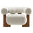 Jace Boucle Accent Chair In Pearl