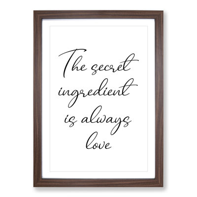 The Secret Ingredient - Framed Print