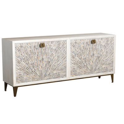 Solene 72" 4-Door Sunburst Server by Wade Logan