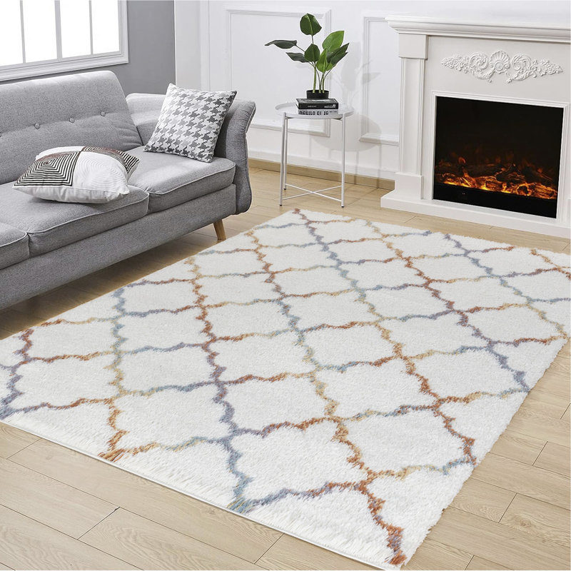 Shaggy Area Rug, Rectangle 5'3" x 7'
