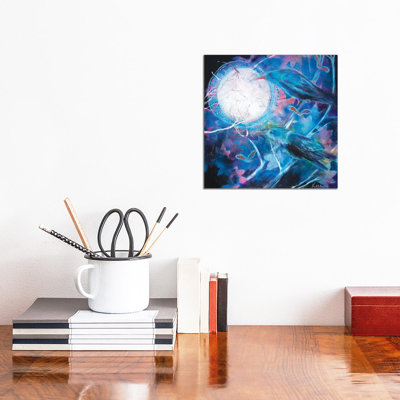 Full Moon Watch by Kerri McCabe - Wrapped Canvas Print