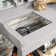 Wooden Potting Bench Work Table with 3 Removable Wheels