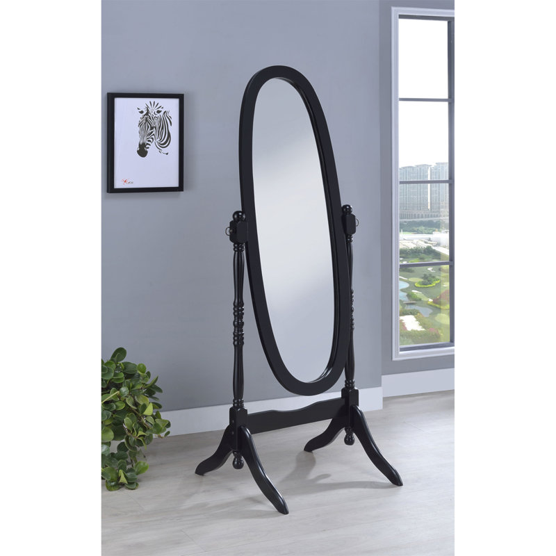 Dunne Black Cheval Mirror