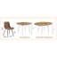 Ensemble de table de salle à manger extensible grain de bois moderne