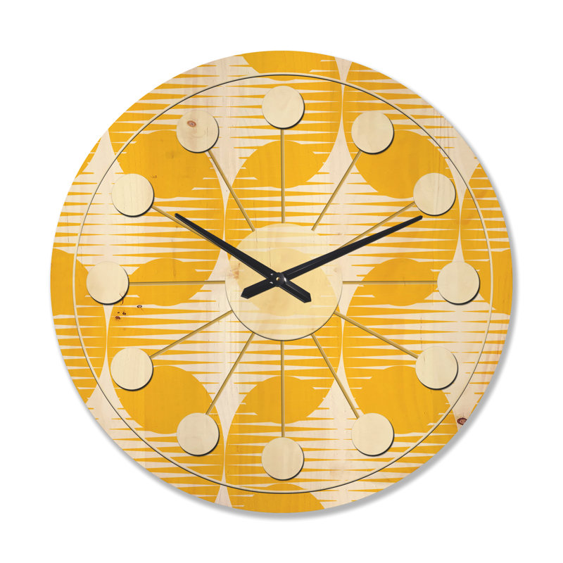 Horloge murale abstraite à motif géométrique IV, Grand