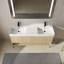 Meuble-lavabo double 60 po avec plateau en résine Emeri