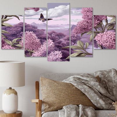 Purple Lilac Fragrant Blossoms III Plants & Flowers Wall Decor on Metal