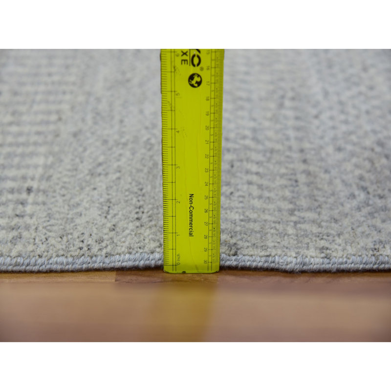Tapis 100% laine d'oie grise nouée à la main 6 pi x 6 pi 28ABE7EE741F4861A593ACD7DEA98A72