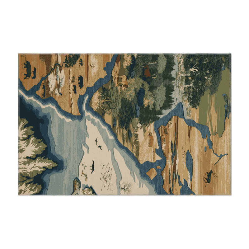 Tapis d'intérieur et d'extérieur brun Nature, Rectangle 9 pi x 12 pi