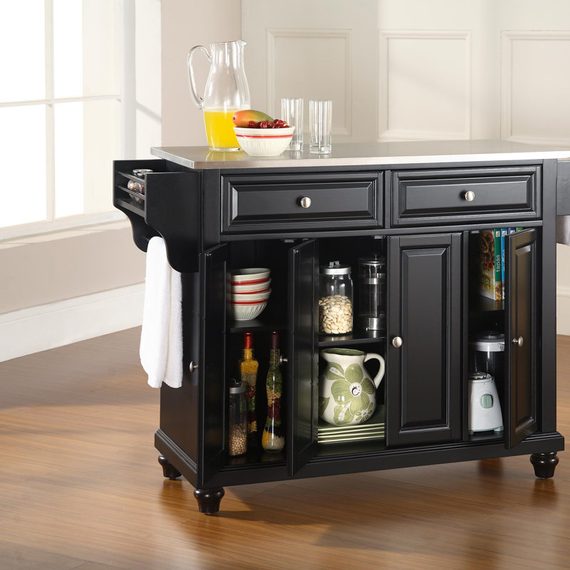 Haslingden Kitchen Island, Black