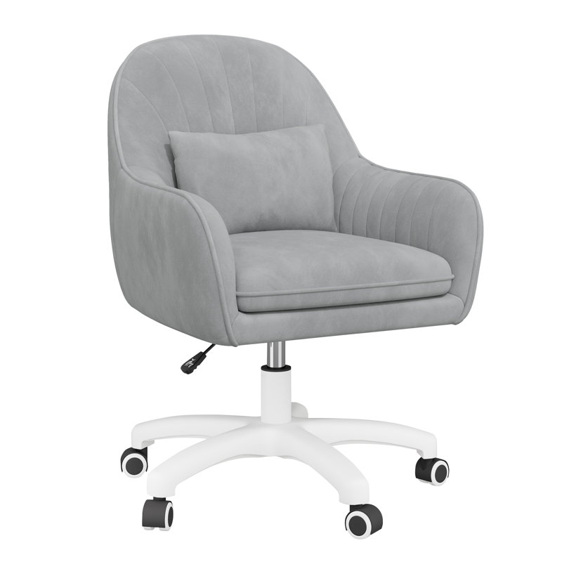 Velvet Office Chair, Grey