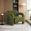 Canapé en sherpa ergonomique 33,36 po 1 place - Tissu amélioré, structure en bois massif et accoudoirs courbés pour les petits espaces-212225400