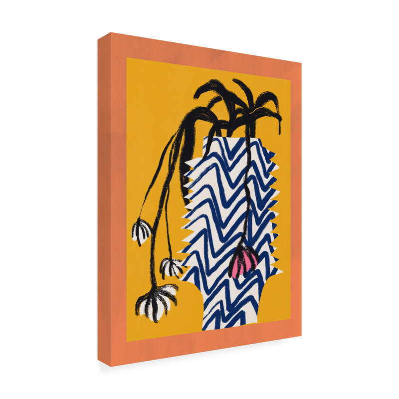 Art sur toile dans un vase, Dean, H 14 po x l 19 po