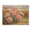 Paysage de pivoines le long du champ de maïs I - Art mural en bois pivoines - sur bois de pin naturel-465357539