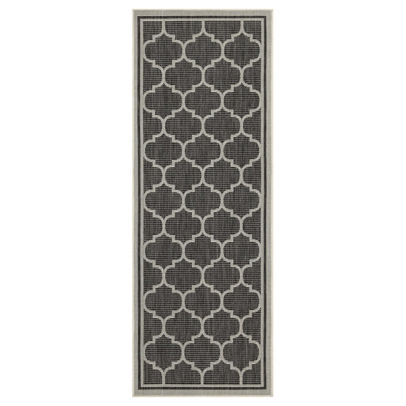 Sunshine Anthracite Indoor/Outdoor Area Rug, Runner 2'7" x 7'3"