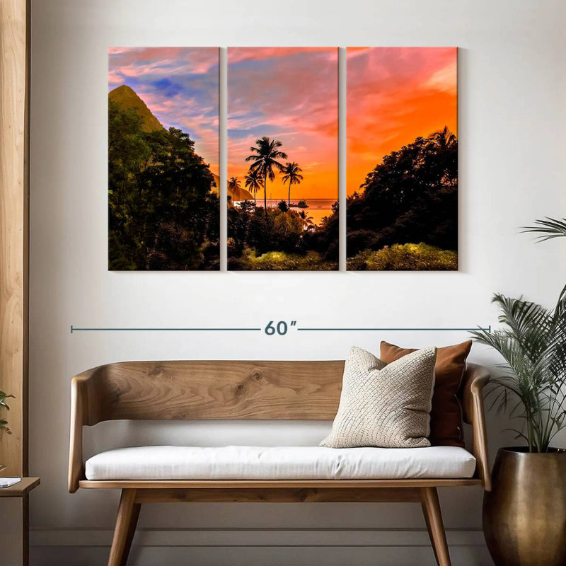 Gillard Saint Lucian Sunset, H 32 po x l 50 po
