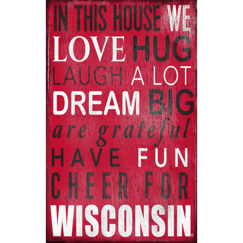 Décoration murale dans ce panneau maison NCAA, Badgers de Wisconsin