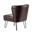 Chaise d'appoint capitonnée en similicuir de 26 po avec base en métal Euclid-59806074