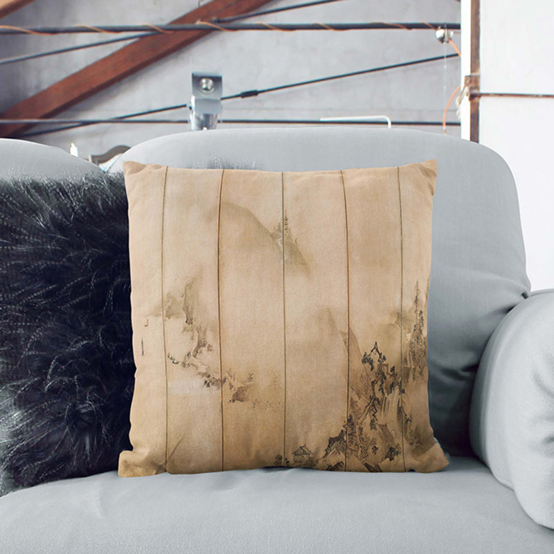 Floral Square Throw Cushion, 40cm H x 40cm W x 15cm D, White