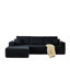 Canapé modulaire 110 po Cloud, canapé désossé, 3 places avec repose-pieds et 2 coussins, parfait