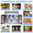 Commercial Sandwich/Salad Refrigerator, 7.42/12.85 Cu. Ft Prep Table Steel Food Prep Station Fridge with Cutting Board 8 Pans and Lock, Fan Cooling Mega Top Fridge for Restaurant, Bar, Shop