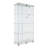 Two-Door Glass Display Cabinet With 4 Shelves, Floor Standing Curio Bookshelf, Accent Cabinet-1158472147-1145958188