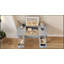 Bureau de coiffeuse multifonctionnel avec éclairage réglable à 3 niveaux, miroir rabattable et rangement pour un bureau à domicile compact