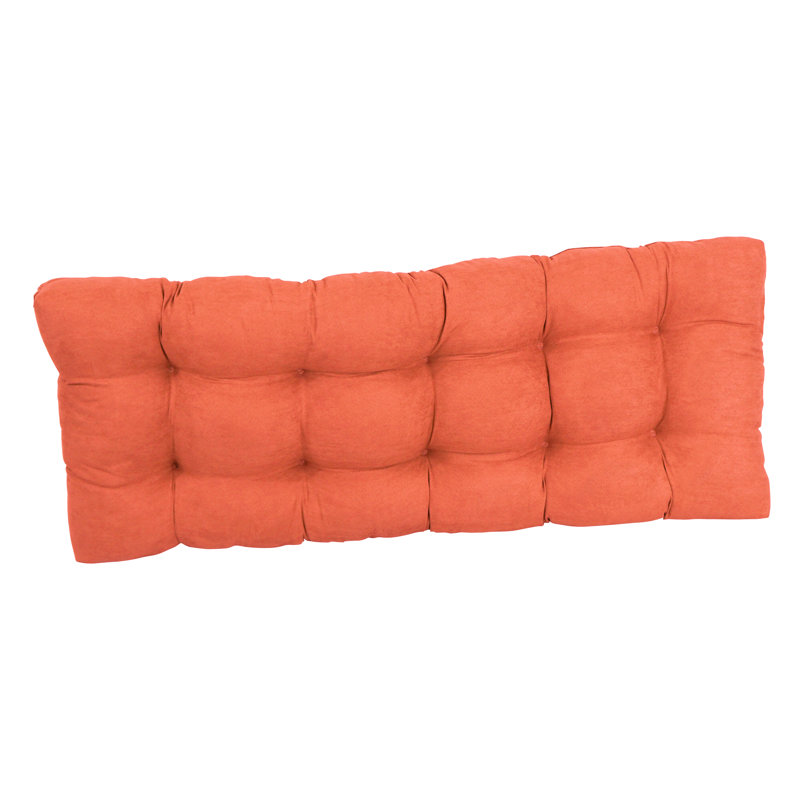 Coussin de siège en microsuède pour l'intérieur, L 60 po x P 19 po, Tangerine