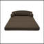 Canapé pliable à deux places en velours côtelé avec coussin moelleux-1697889405