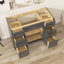 Base de meuble-lavabo simple 48 po en bois massif gris foncé autoportant