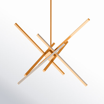 Rochelle 5 Light Metal Dimmable LED Sputnik Chandelier