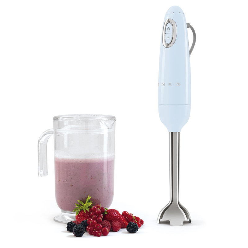 SMEG 50's Retro Style Hand Blender with accessories, Pastel Blue