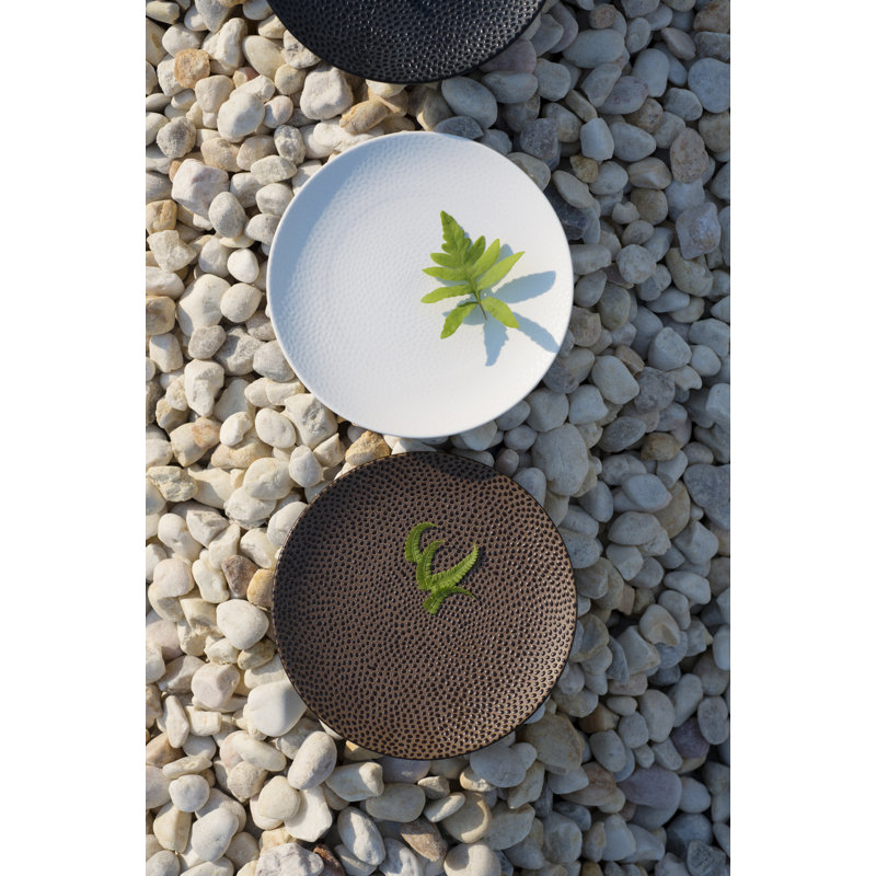 Cobble 8.25" Dessert Plates, Black