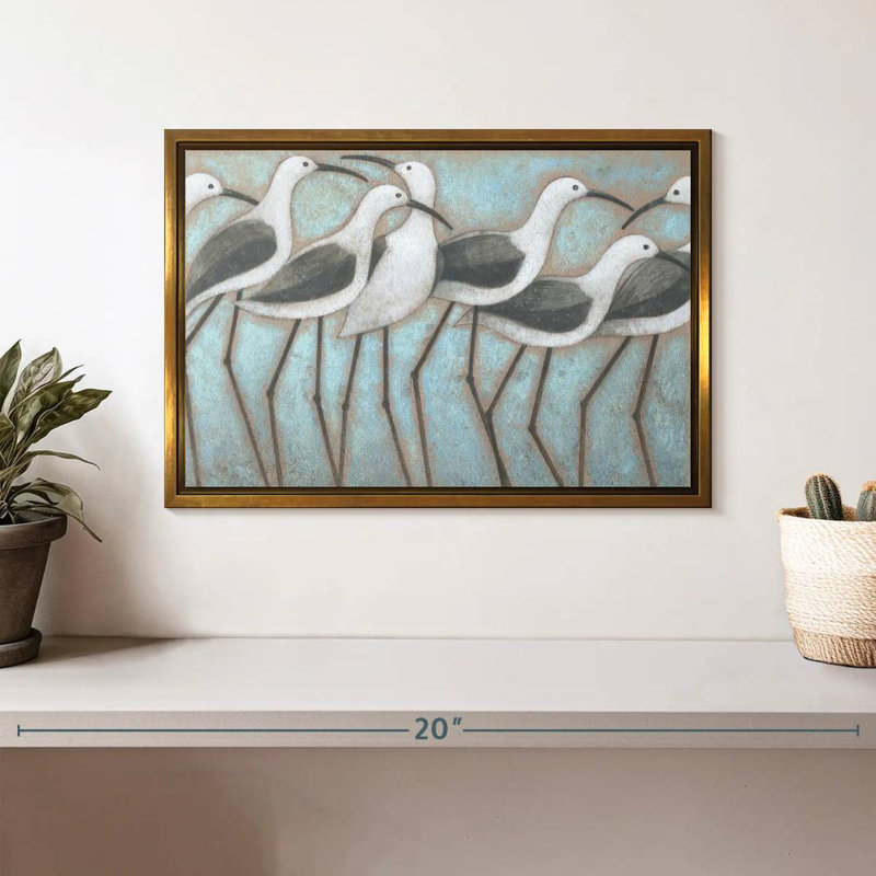 Défilé côtier, Cadre flottant doré, 13 po x 9 po