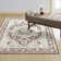 Amareona Oriental Machine Washable Ivory/Red Area Rug