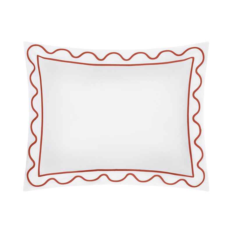 Amalfi Sham, White/Lobster, Euro