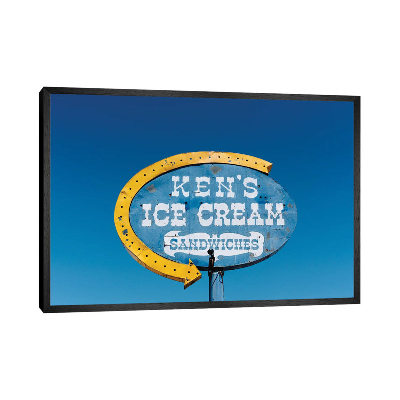 New Mexico Ice Cream by Bethany Young - Print on Canvas, 45.72cm H x 66.04cm W x 3.81cm D, Black Framed