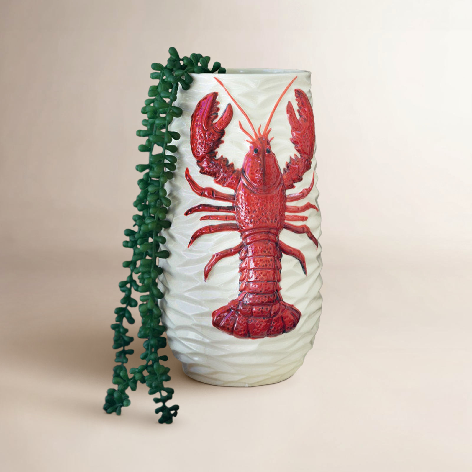 CERAMIC LOBSTER VASE