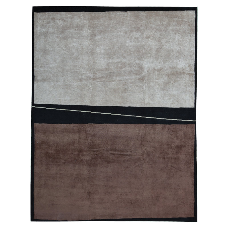 Hand-Knotted High-Quality Brown Area Rug